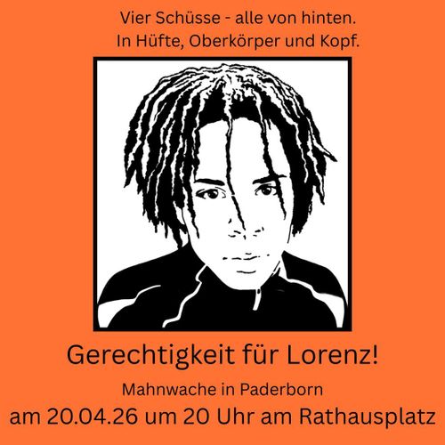 Mahnwache: Ein Jahr ohne Lorenz